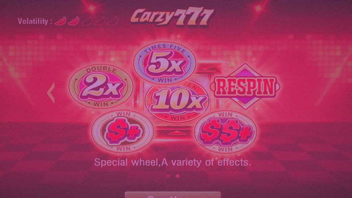 Crazy 777 · Tampilan Antarmuka Aplikasi V89